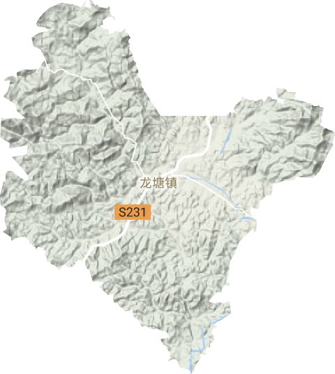 龙塘镇地形地图