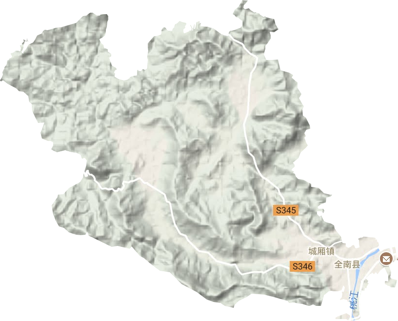 城厢镇地形地图