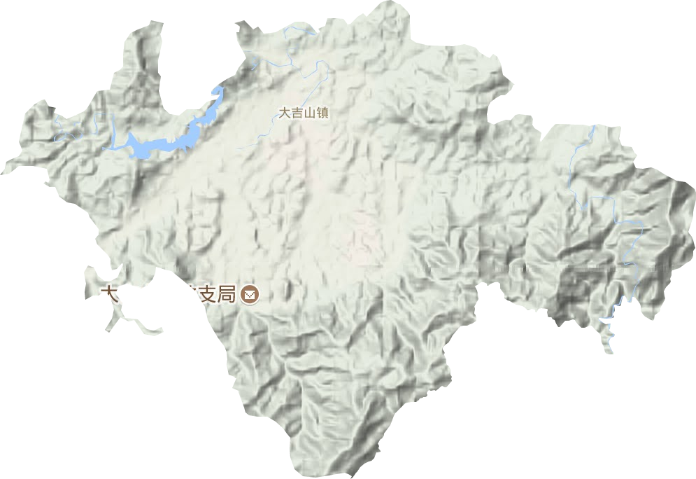 大吉山镇地形地图