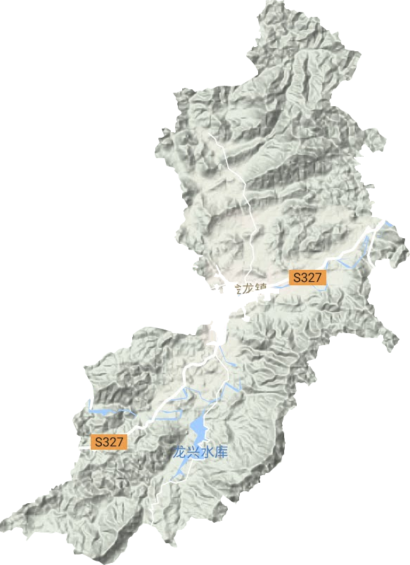 金龙镇地形地图