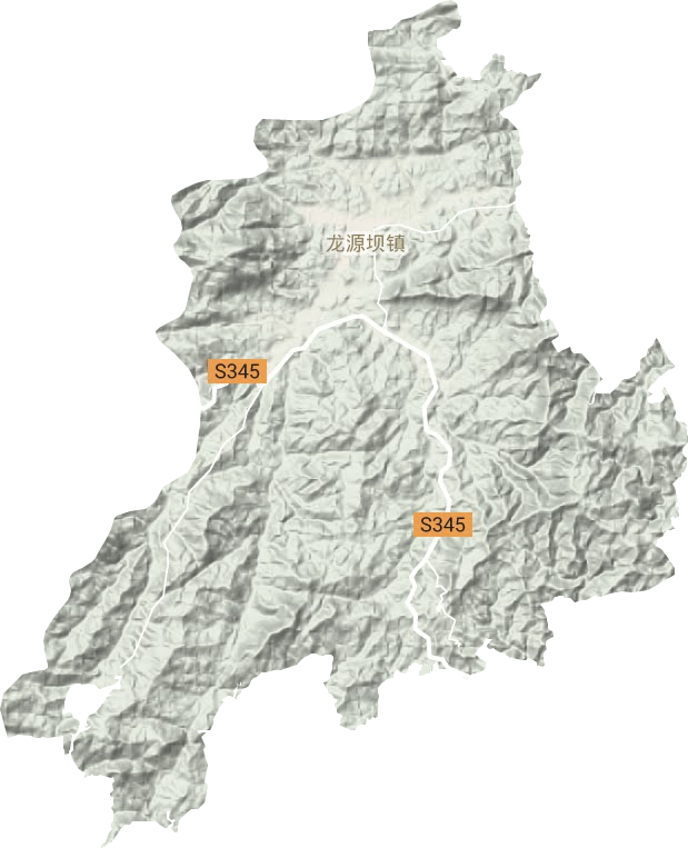 龙源坝镇地形地图