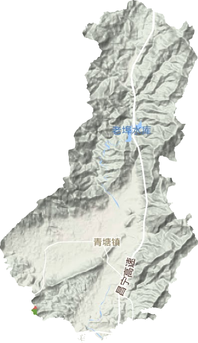 青塘镇地形地图
