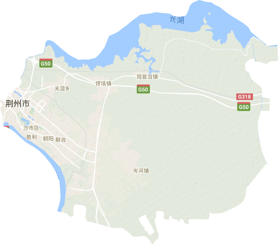 沙市区地形地图