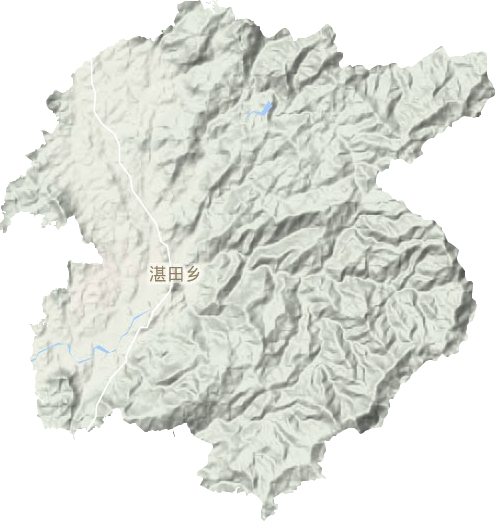 湛田乡地形地图