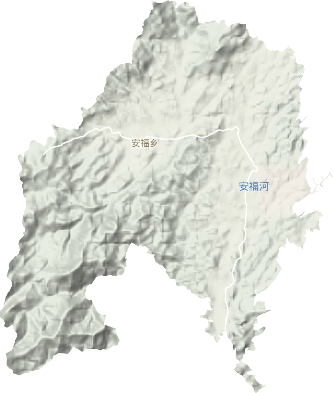 安福乡地形地图