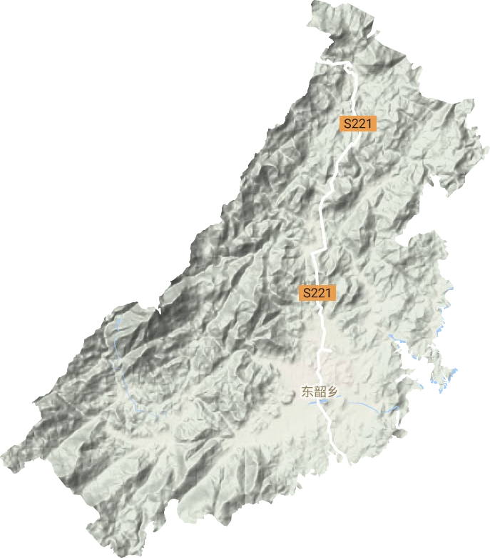 东韶乡地形地图