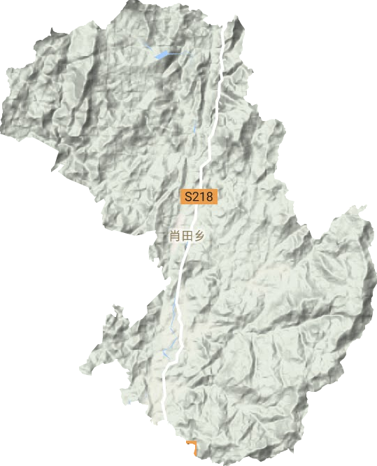 肖田乡地形地图
