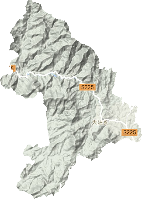 大沽乡地形地图