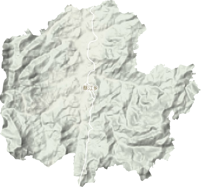 蔡江乡地形地图