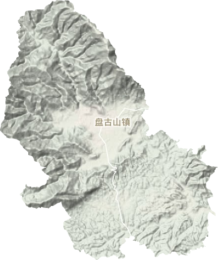 盘古山镇地形地图