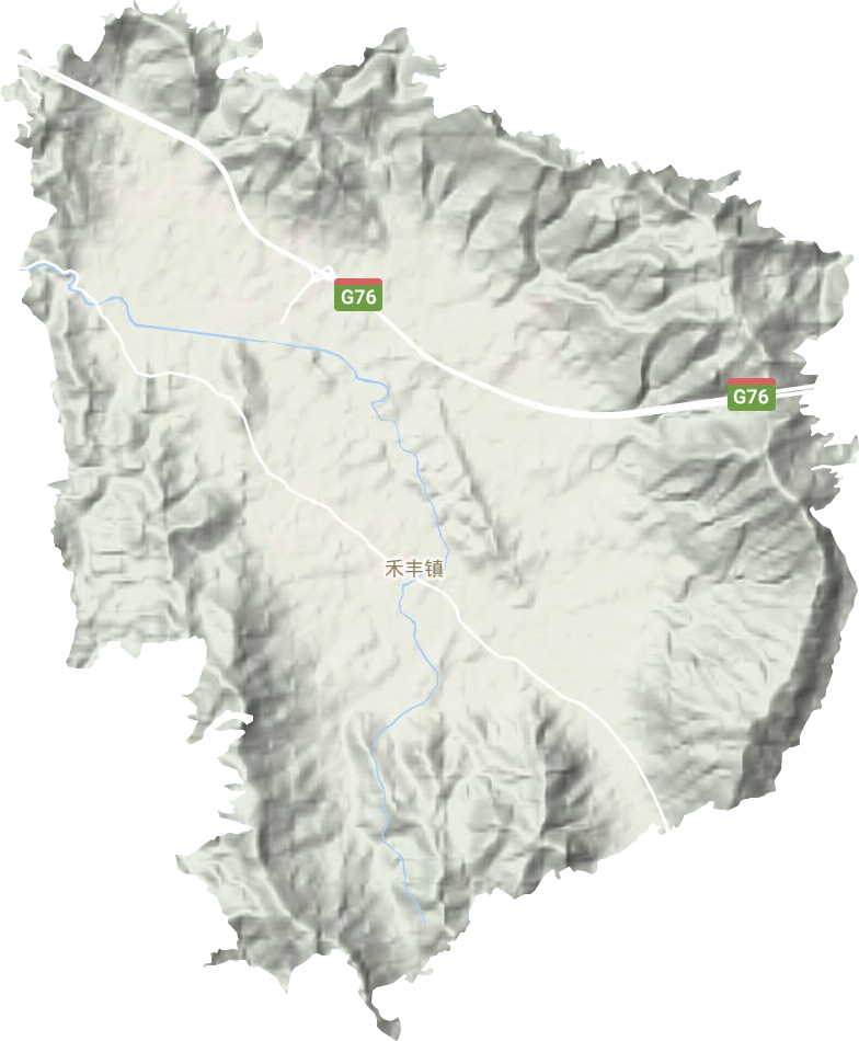 禾丰镇地形地图
