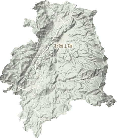 祁禄山镇地形地图