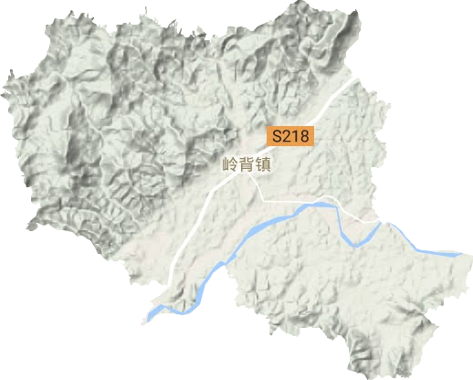 岭背镇地形地图