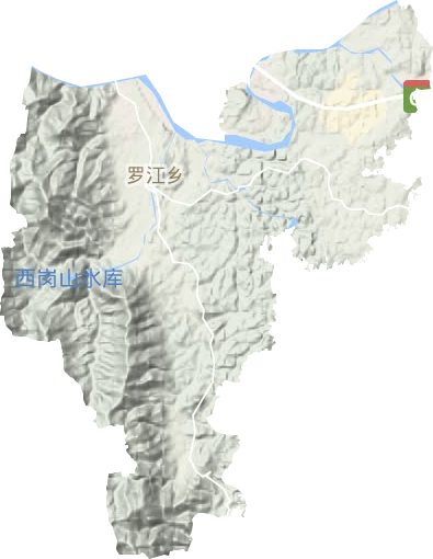 罗江乡地形地图