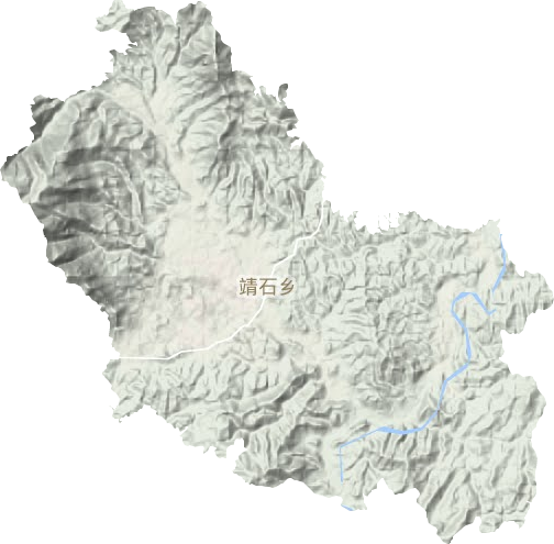 靖石乡地形地图