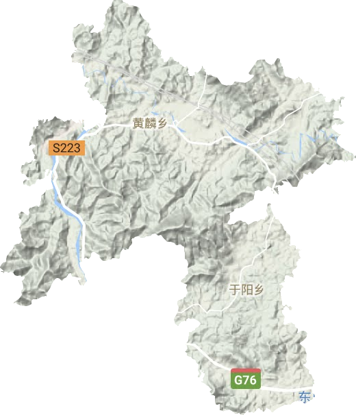 黄麟乡地形地图