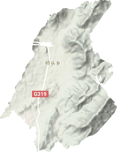 桥头乡地形地图
