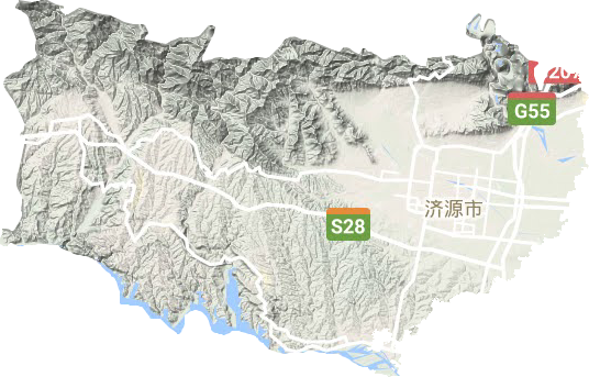济源市地形地图