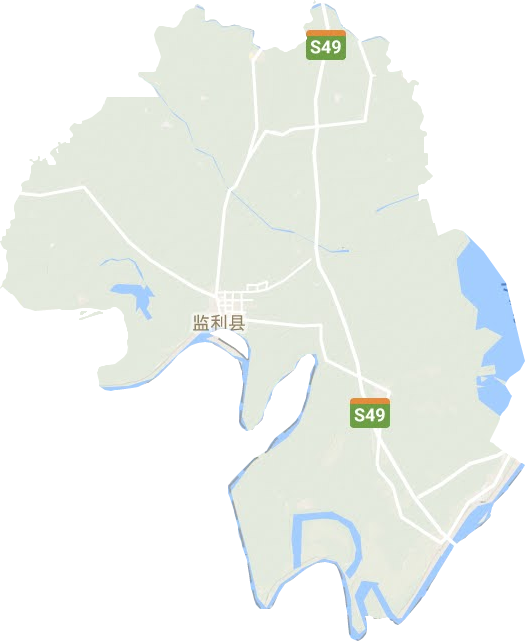监利市地形地图