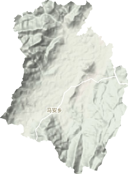 马安乡地形地图
