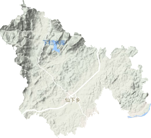 仙下乡地形地图