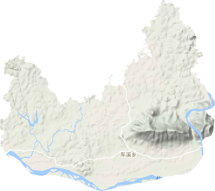 车溪乡地形地图