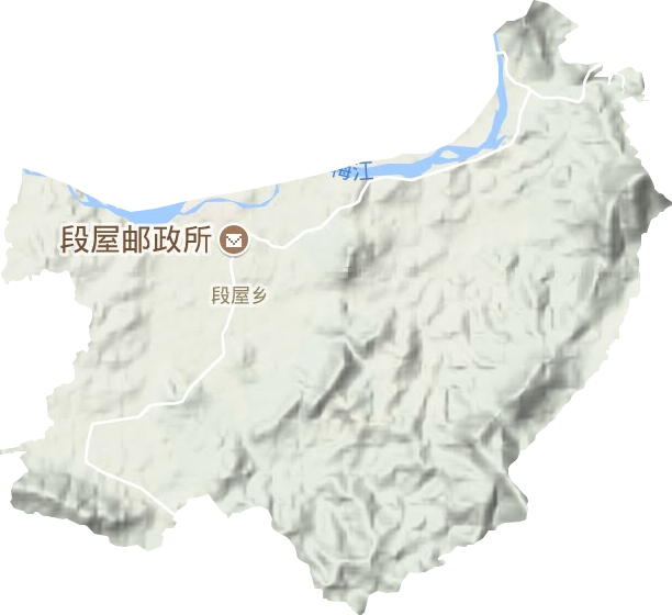 段屋乡地形地图