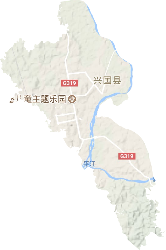 潋江镇地形地图
