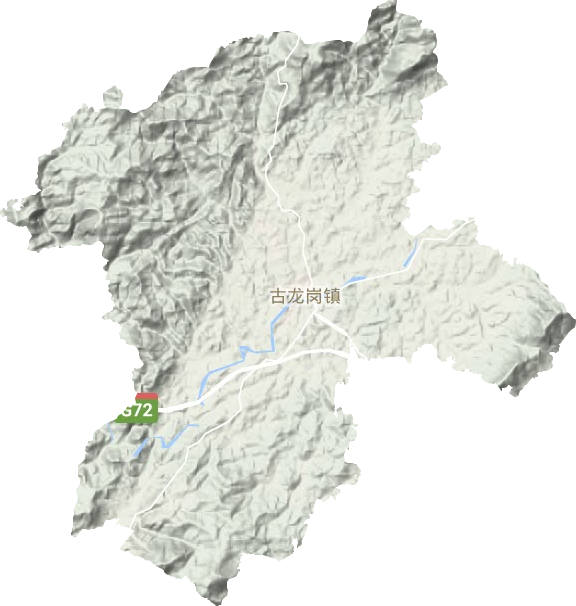 古龙冈镇地形地图