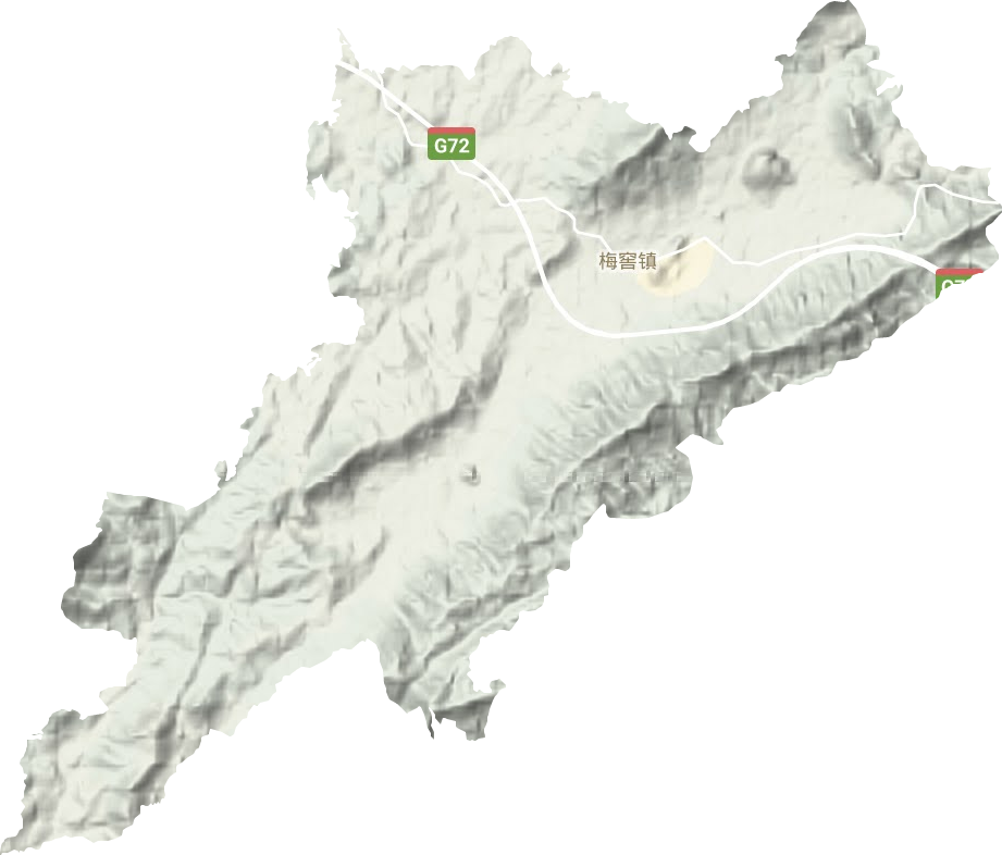梅窖镇地形地图