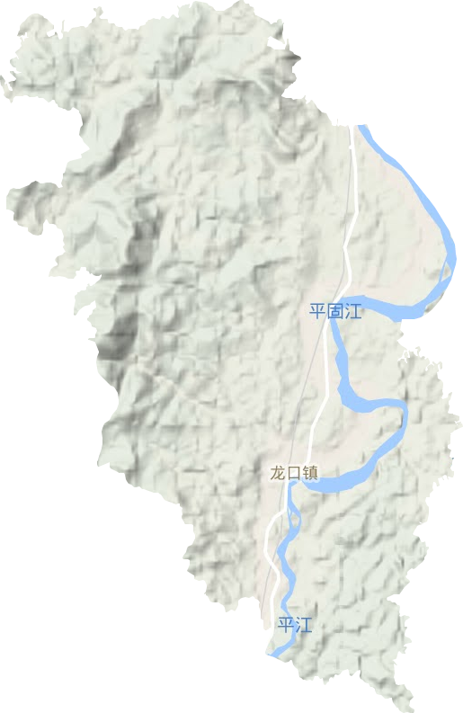 龙口镇地形地图