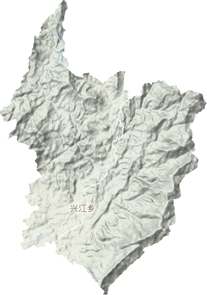 兴江乡地形地图