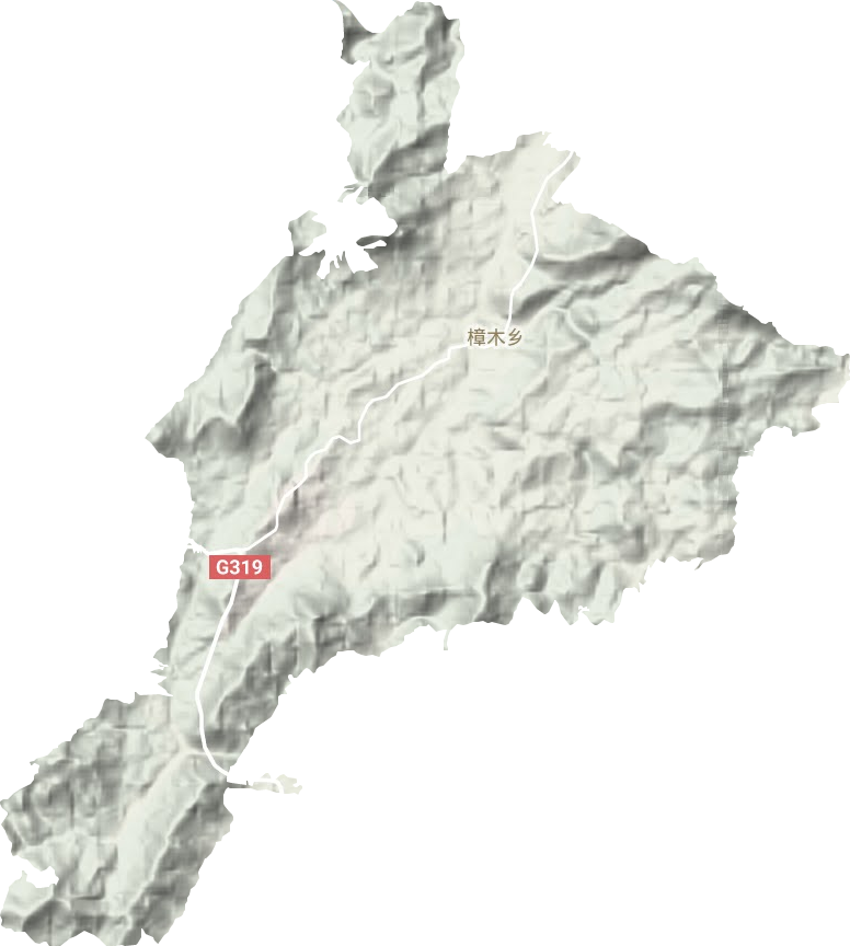 樟木乡地形地图