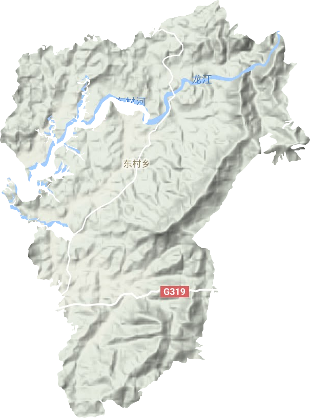 东村乡地形地图