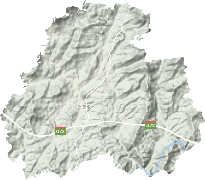 兴莲乡地形地图