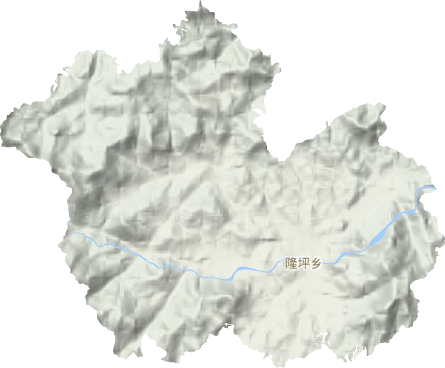隆坪乡地形地图