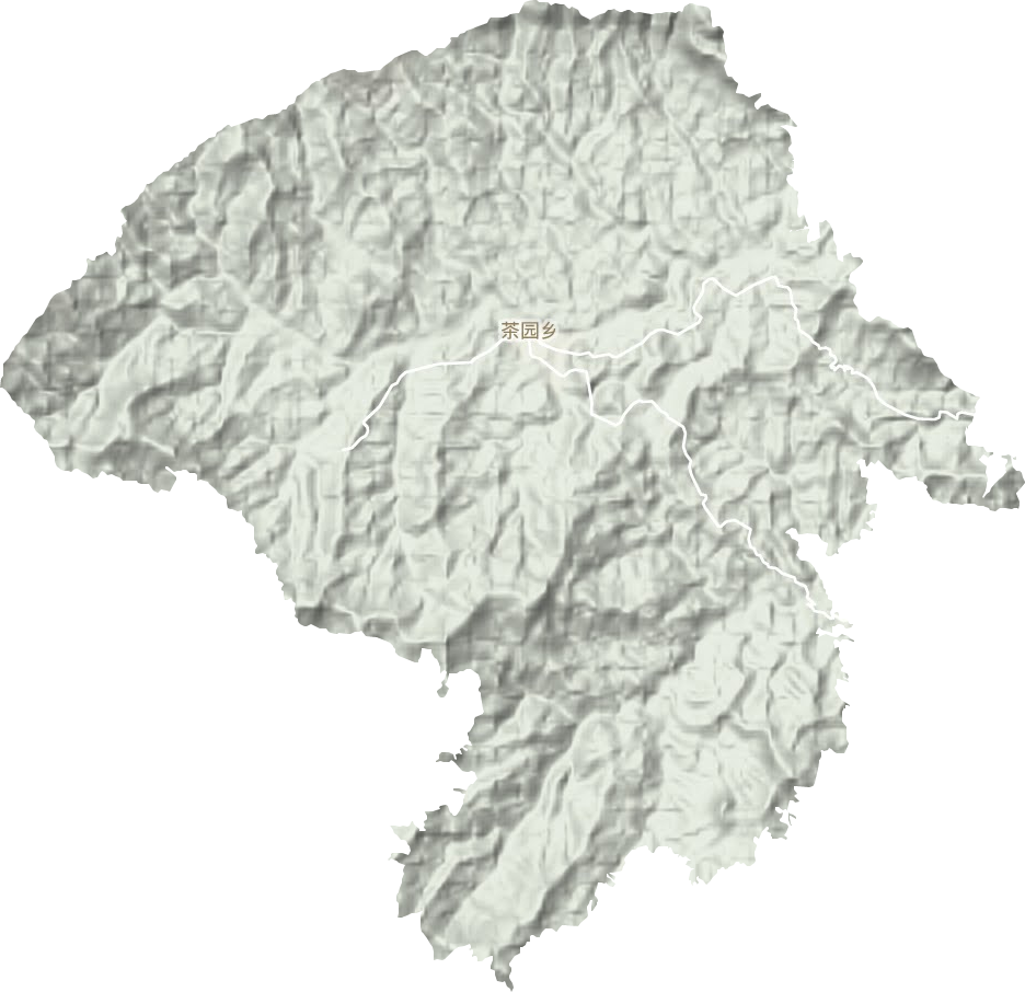 茶园乡地形地图