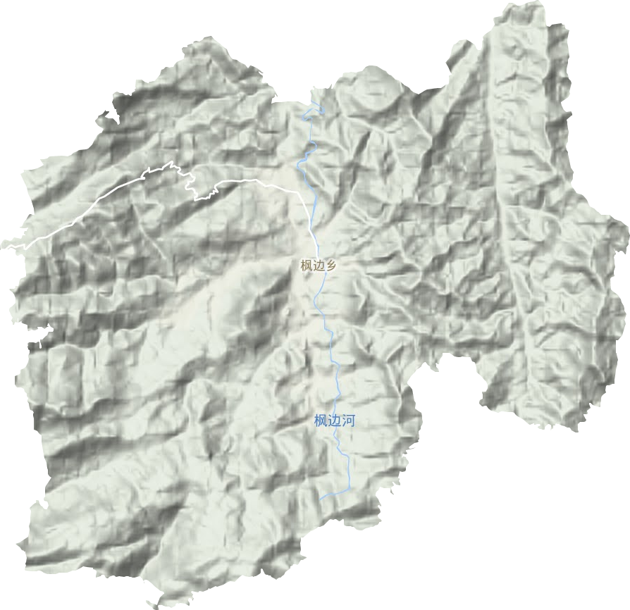 枫边乡地形地图
