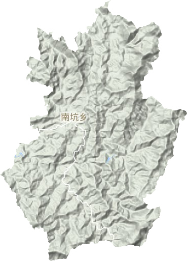 南坑乡地形地图