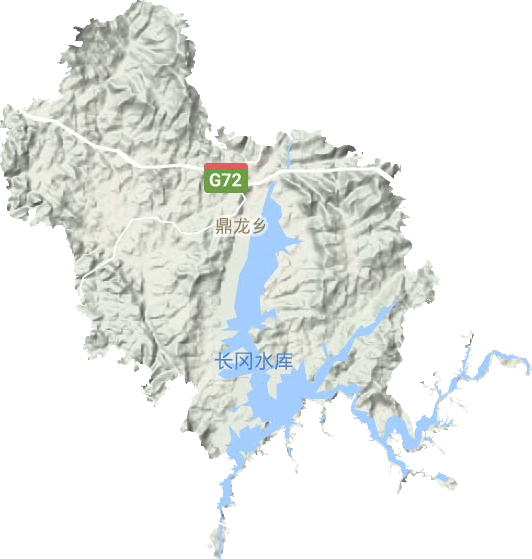 鼎龙乡地形地图