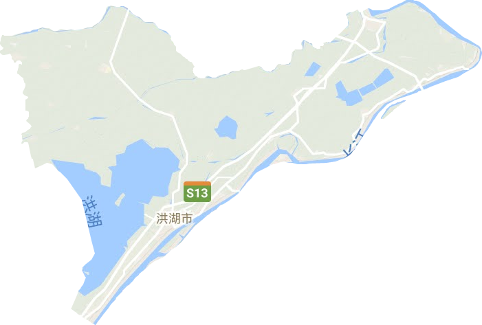 洪湖市地形地图