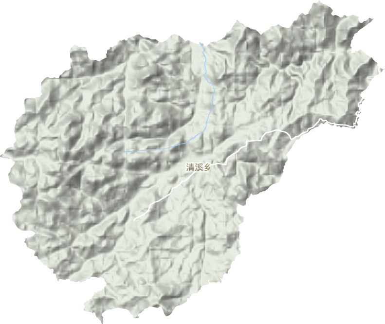 清溪乡地形地图