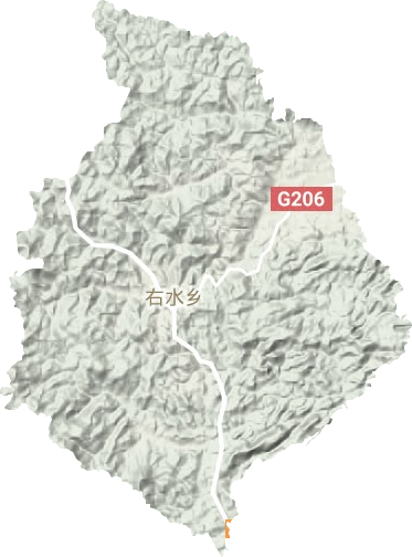 右水乡地形地图
