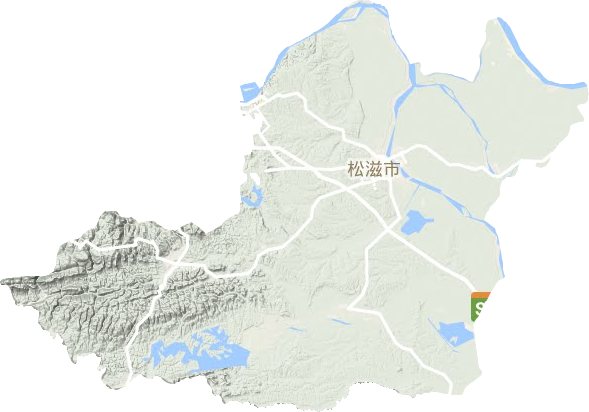 松滋市地形地图