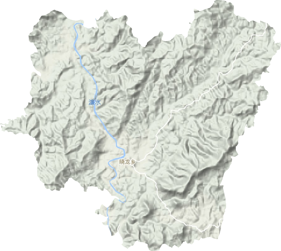 晓龙乡地形地图