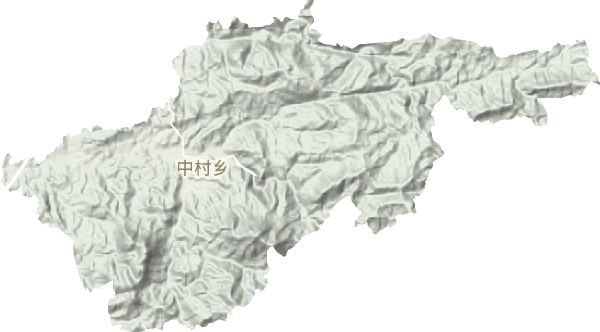 中村乡地形地图