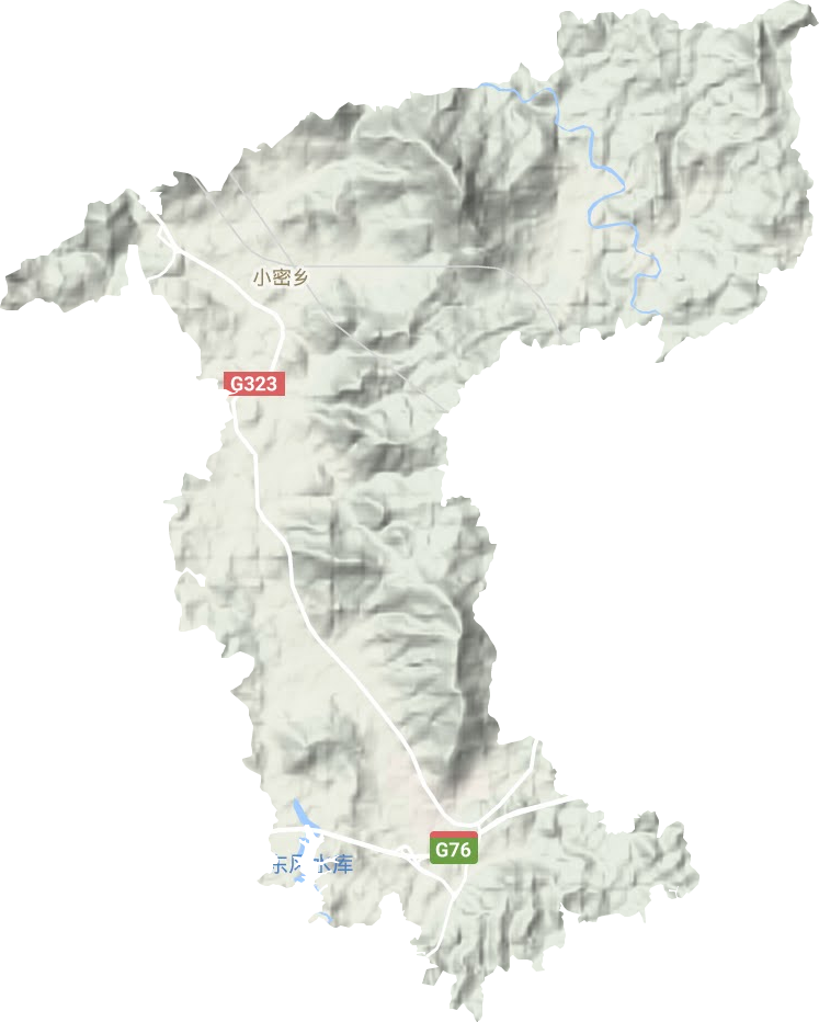 小密乡地形地图