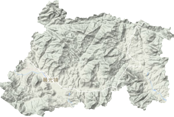 晨光镇地形地图