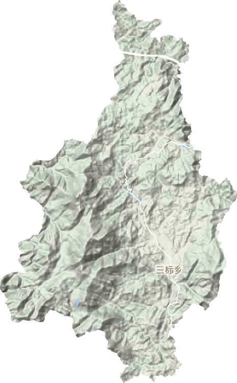 三标乡地形地图