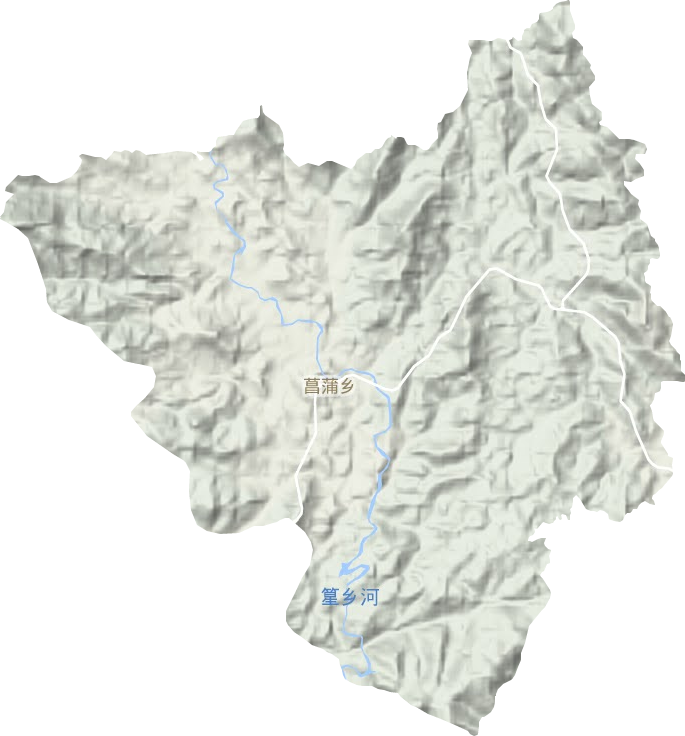 菖蒲乡地形地图